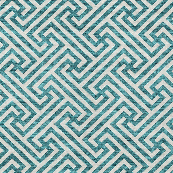 Homeroots 3' Black And Ivory Geometric Washable Area Rug For Indoor And Outdoor Spaces, Durable & Stylish 3' X 5' Polyester 583630