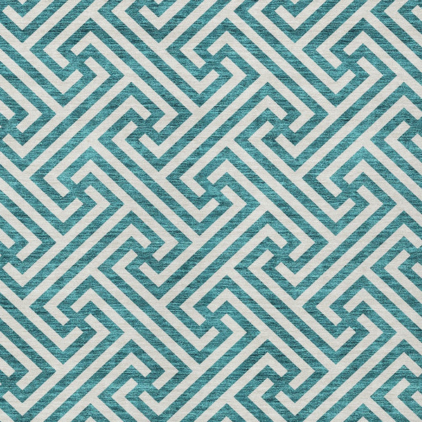 Homeroots 3' Black And Ivory Geometric Washable Area Rug For Indoor And Outdoor Spaces, Durable & Stylish 9' X 12' Polyester 583634