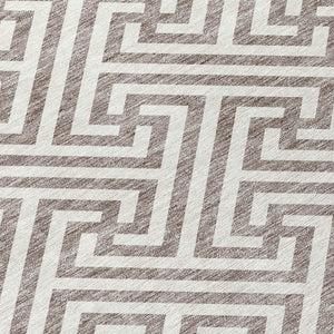 Homeroots 3' Black And Ivory Geometric Washable Area Rug For Indoor And Outdoor Spaces, Durable & Stylish 5' X 8' Polyester 583637