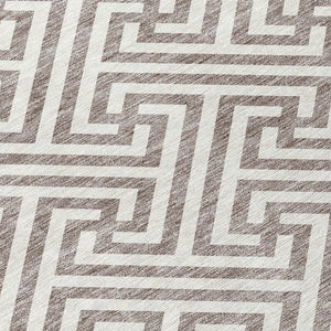 Homeroots 3' Black And Ivory Geometric Washable Area Rug For Indoor And Outdoor Spaces, Durable & Stylish 8' Round Polyester 583638