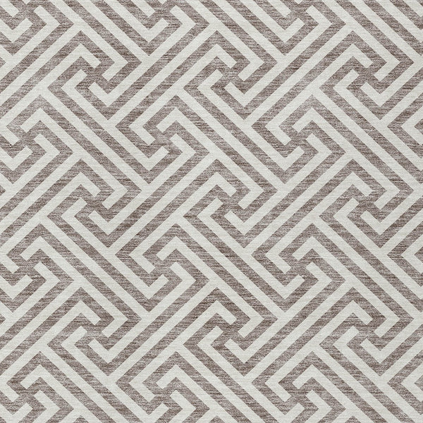 Homeroots 3' Black And Ivory Geometric Washable Area Rug For Indoor And Outdoor Spaces, Durable & Stylish 9' X 12' Polyester 583640