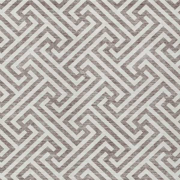 Homeroots 3' Black And Ivory Geometric Washable Area Rug For Indoor And Outdoor Spaces, Durable & Stylish 10' X 14' Polyester 583641