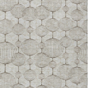 Homeroots 3' Artichoke Green Geometric Washable Area Rug - Perfect For Indoor And Outdoor Spaces, Durable Design 8' X 10' Polyester 583651