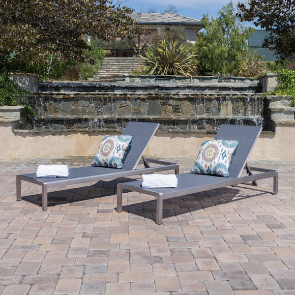 English Elm Christopher Knight Home® - Cape Coral Kd Chaise Lounge Set - Lightweight, Adjustable, Rust-Resistant For Ultimate Outdoor Relaxation 59993.00MSHMP2