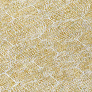 Homeroots 3' Artichoke Green Geometric Washable Area Rug - Perfect For Indoor And Outdoor Spaces, Durable Design 3' X 5' Polyester 583672