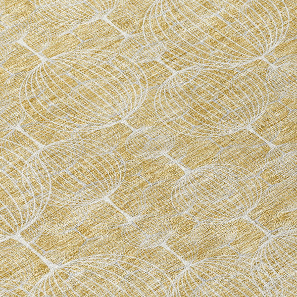 Homeroots 3' Artichoke Green Geometric Washable Area Rug - Perfect For Indoor And Outdoor Spaces, Durable Design 3' X 5' Polyester 583672