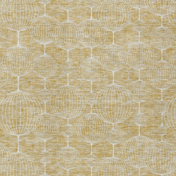 Homeroots 3' Artichoke Green Geometric Washable Area Rug - Perfect For Indoor And Outdoor Spaces, Durable Design 9' X 12' Polyester 583676