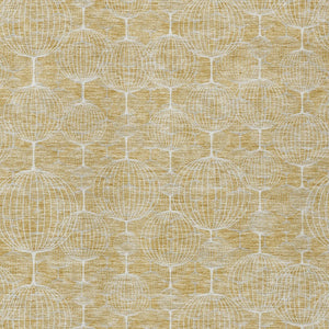 Homeroots 3' Artichoke Green Geometric Washable Area Rug - Perfect For Indoor And Outdoor Spaces, Durable Design 10' X 14' Polyester 583677