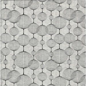 Homeroots 3' Artichoke Green Geometric Washable Area Rug - Perfect For Indoor And Outdoor Spaces, Durable Design 8' X 10' Polyester 583681