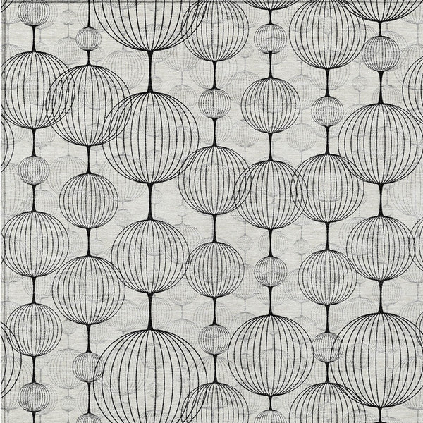 Homeroots 3' Artichoke Green Geometric Washable Area Rug - Perfect For Indoor And Outdoor Spaces, Durable Design 3' X 5' Polyester 583684