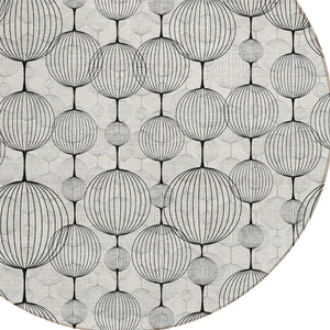 Homeroots 3' Artichoke Green Geometric Washable Area Rug - Perfect For Indoor And Outdoor Spaces, Durable Design 8' Round Polyester 583686