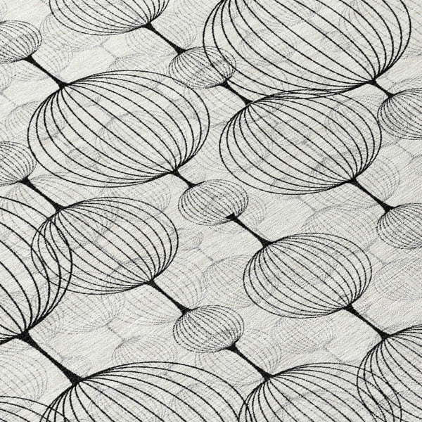 Homeroots 3' Artichoke Green Geometric Washable Area Rug - Perfect For Indoor And Outdoor Spaces, Durable Design 8' Round Polyester 583686