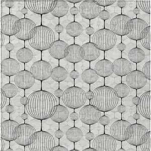 Homeroots 3' Artichoke Green Geometric Washable Area Rug - Perfect For Indoor And Outdoor Spaces, Durable Design 8' X 10' Polyester 583687