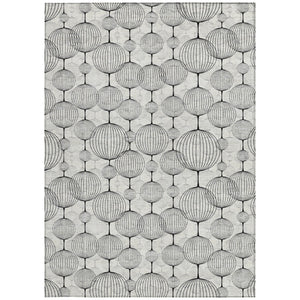 Homeroots 3' Artichoke Green Geometric Washable Area Rug - Perfect For Indoor And Outdoor Spaces, Durable Design 10' X 14' Polyester 583689