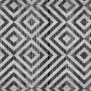 Homeroots 3' Stylish Black, Gray & Silver Geometric Washable Rug For Indoor/Outdoor Spaces - Durable Design 8' X 10' Polyester 583693
