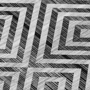 Homeroots 3' Stylish Black, Gray & Silver Geometric Washable Rug For Indoor/Outdoor Spaces - Durable Design 8' X 10' Polyester 583693