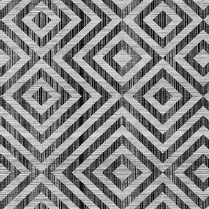 HomeRoots 9' Stylish Black Gray Silver Geometric Area Rug for Indoor Outdoor Use - Durable, Washable & Versatile 9' X 12' 583694