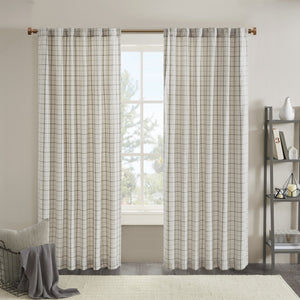 English Elm 1 Pcs 50X108" Cozy Plaid Curtain Panel With Fleece Lining For Insulation & Stylish Light Control B035P319832