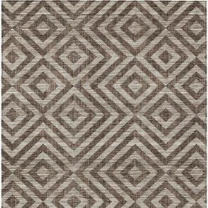 Homeroots 3' Stylish Black, Gray & Silver Geometric Washable Rug For Indoor/Outdoor Spaces - Durable Design 9' X 12' Polyester 583700