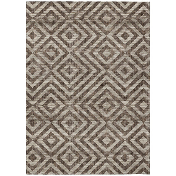 Homeroots 3' Stylish Black, Gray & Silver Geometric Washable Rug For Indoor/Outdoor Spaces - Durable Design 9' X 12' Polyester 583700