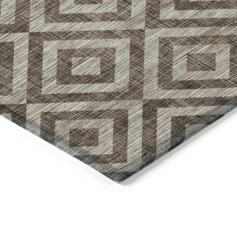 Homeroots 3' Stylish Black, Gray & Silver Geometric Washable Rug For Indoor/Outdoor Spaces - Durable Design 9' X 12' Polyester 583700