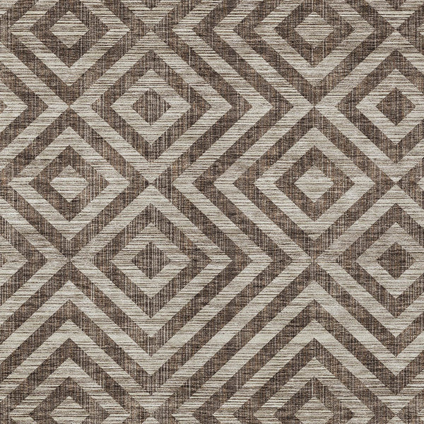 Homeroots 3' Stylish Black, Gray & Silver Geometric Washable Rug For Indoor/Outdoor Spaces - Durable Design 9' X 12' Polyester 583700