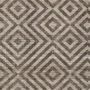 Homeroots 3' Stylish Black, Gray & Silver Geometric Washable Rug For Indoor/Outdoor Spaces - Durable Design 10' X 14' Polyester 583701