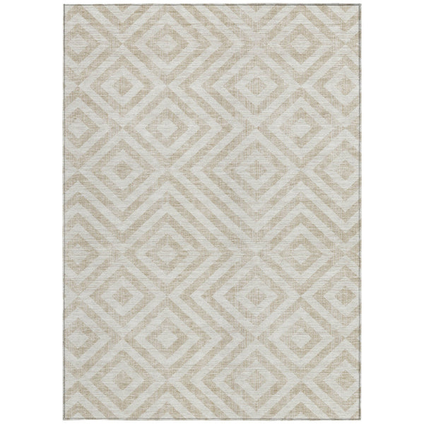 Homeroots 3' Stylish Black, Gray & Silver Geometric Washable Rug For Indoor/Outdoor Spaces - Durable Design 3' X 5' Polyester 583720