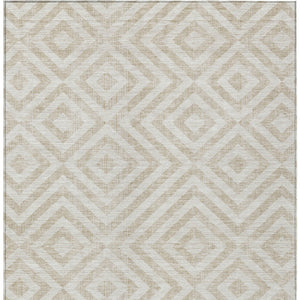 Homeroots 3' Stylish Black, Gray & Silver Geometric Washable Rug For Indoor/Outdoor Spaces - Durable Design 5' X 8' Polyester 583721