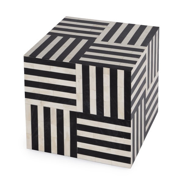 Butler Specialty Zuri Square Bone In-lay Low Bunching Table - Elevate Your Space With Bold Artistry And Style Black And White Mdf,Bone,Resin 5837318-butler