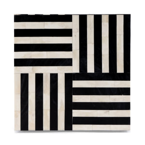 Butler Specialty Zuri Square Bone In-lay Low Bunching Table - Elevate Your Space With Bold Artistry And Style Black And White Mdf,Bone,Resin 5837318-butler