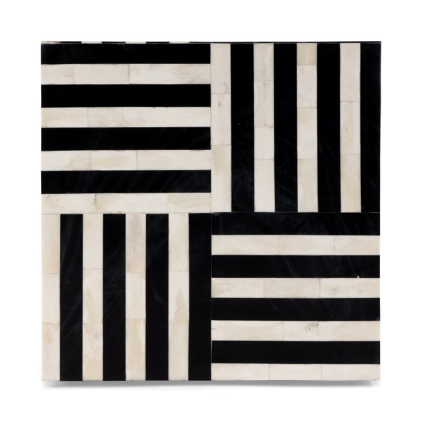 Butler Specialty Zuri Square Bone In-lay Low Bunching Table - Elevate Your Space With Bold Artistry And Style Black And White Mdf,Bone,Resin 5837318-butler