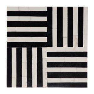 Butler Specialty Zuri Square Bone In-lay Low Bunching Table - Elevate Your Space With Bold Artistry And Style Black And White Mdf,Bone,Resin 5837318-butler