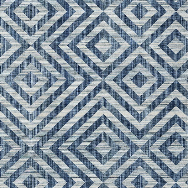 Homeroots 3' Stylish Black, Gray & Silver Geometric Washable Rug For Indoor/Outdoor Spaces - Durable Design 10' X 14' Polyester 583731