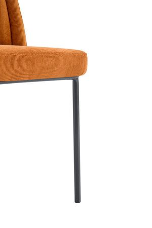 English Elm Set Set Of 2 Dining Chairs - Stylish Brown Upholstery With Black Legs For Comfort & Modern Decor W370P193939-GIGA