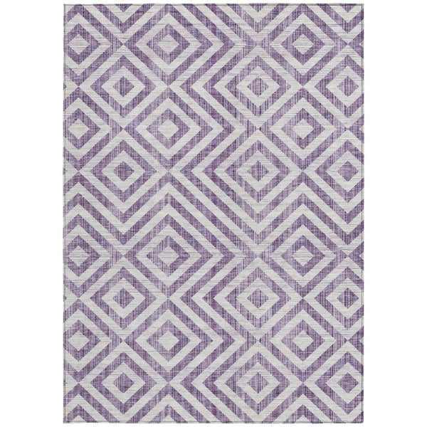 Homeroots 3' Stylish Black, Gray & Silver Geometric Washable Rug For Indoor/Outdoor Spaces - Durable Design 9' X 12' Polyester 583742