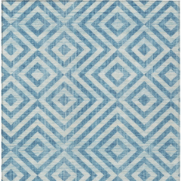 Homeroots 3' Stylish Black, Gray & Silver Geometric Washable Rug For Indoor/Outdoor Spaces - Durable Design 9' X 12' Polyester 583754