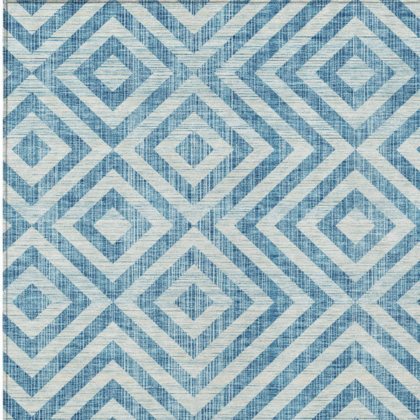 Homeroots 3' Stylish Black, Gray & Silver Geometric Washable Rug For Indoor/Outdoor Spaces - Durable Design 10' X 14' Polyester 583755