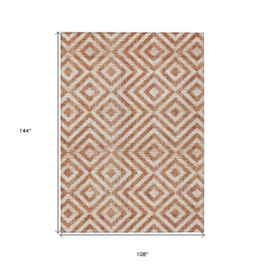 Homeroots 3' Stylish Black, Gray & Silver Geometric Washable Rug For Indoor/Outdoor Spaces - Durable Design 9' X 12' Polyester 583760