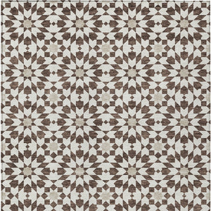 Homeroots 3' Black Gray Silver Floral Medallion Washable Area Rug For Stylish Indoor & Outdoor Spaces 10' X 14' Polyester 583773