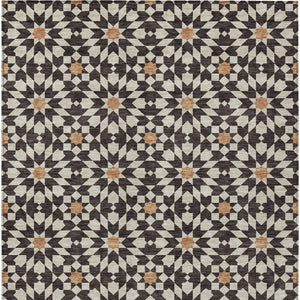 Homeroots 3' Black Gray Silver Floral Medallion Washable Area Rug For Stylish Indoor & Outdoor Spaces 5' X 8' Polyester 583775