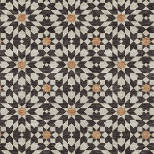 Homeroots 3' Black Gray Silver Floral Medallion Washable Area Rug For Stylish Indoor & Outdoor Spaces 5' X 8' Polyester 583775