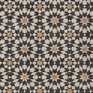 Homeroots 3' Black Gray Silver Floral Medallion Washable Area Rug For Stylish Indoor & Outdoor Spaces 9' X 12' Polyester 583778