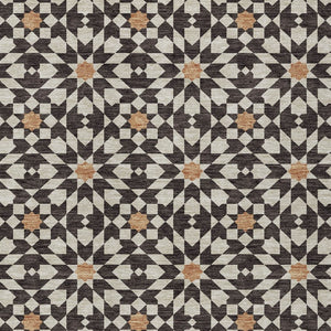 Homeroots 3' Black Gray Silver Floral Medallion Washable Area Rug For Stylish Indoor & Outdoor Spaces 10' X 14' Polyester 583779