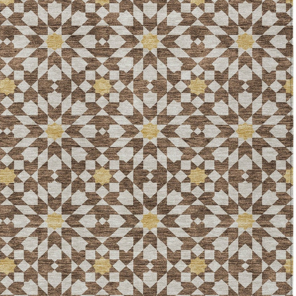 Homeroots 3' Black Gray Silver Floral Medallion Washable Area Rug For Stylish Indoor & Outdoor Spaces 5' X 8' Polyester 583781