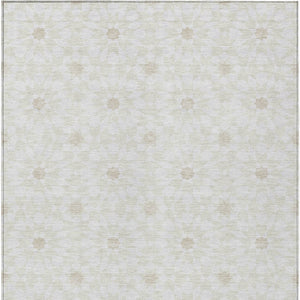 Homeroots 3' Black Gray Silver Floral Medallion Washable Area Rug For Stylish Indoor & Outdoor Spaces 3' X 5' Polyester 583798