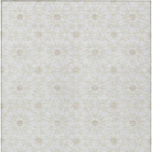 Homeroots 3' Black Gray Silver Floral Medallion Washable Area Rug For Stylish Indoor & Outdoor Spaces 5' X 8' Polyester 583799