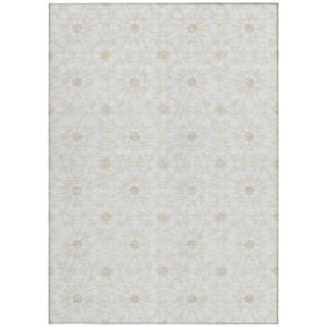 Homeroots 3' Black Gray Silver Floral Medallion Washable Area Rug For Stylish Indoor & Outdoor Spaces 8' X 10' Polyester 583801