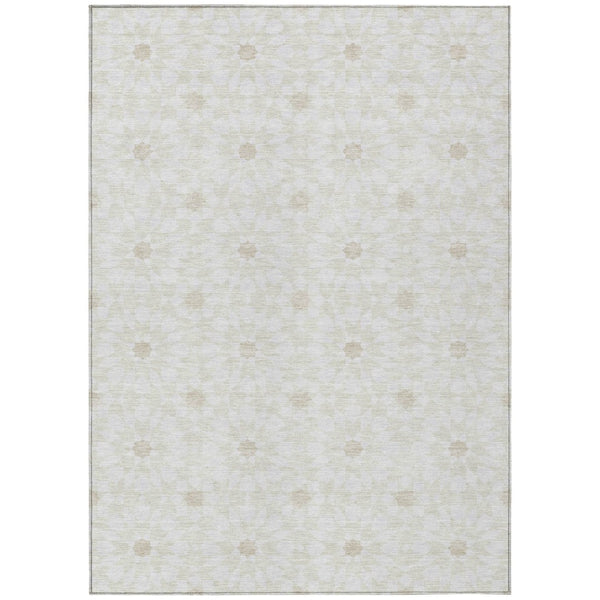 HomeRoots 9' Elegant Floral Medallion Area Rug - Durable, Washable Design for Indoor and Outdoor Spaces 9' X 12' 583802