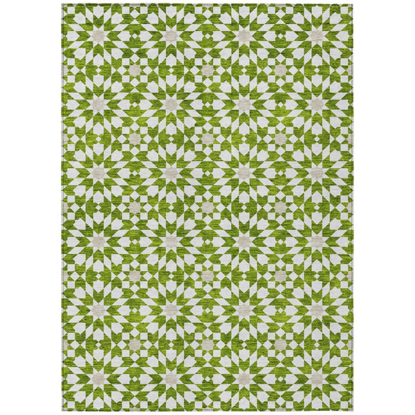 HomeRoots 5' Vibrant Floral Medallion Area Rug - Durable, Washable Design for Indoor & Outdoor Spaces 5' X 8' 583811